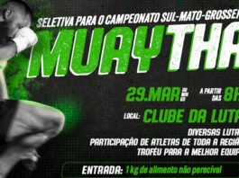 Selvíria recebe seletiva para o Campeonato Sul-Mato-Grossense de Muay Thai no domingo