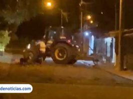 Homem joga trator da Prefeitura contra casa no Passeio Itu